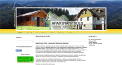 Desktop Screenshot of apartmanykolb.cz